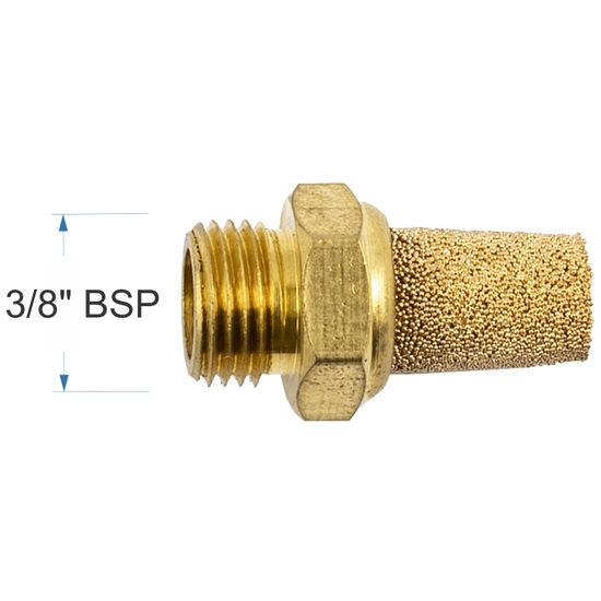 AIRCRAFT Muffler Metal Conical 3/8' Male
